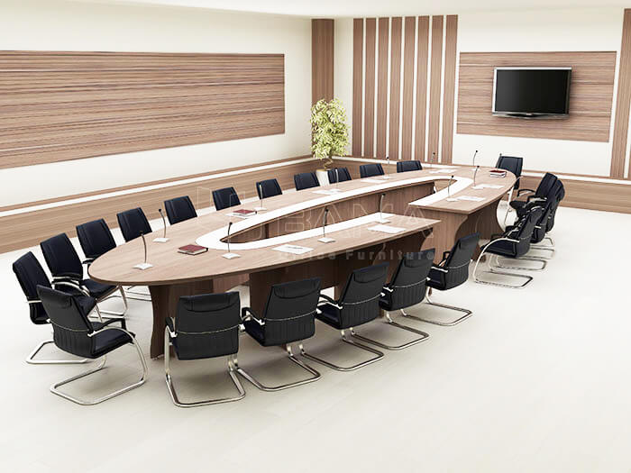 میز کنفرانس مدرن بیضی شکل